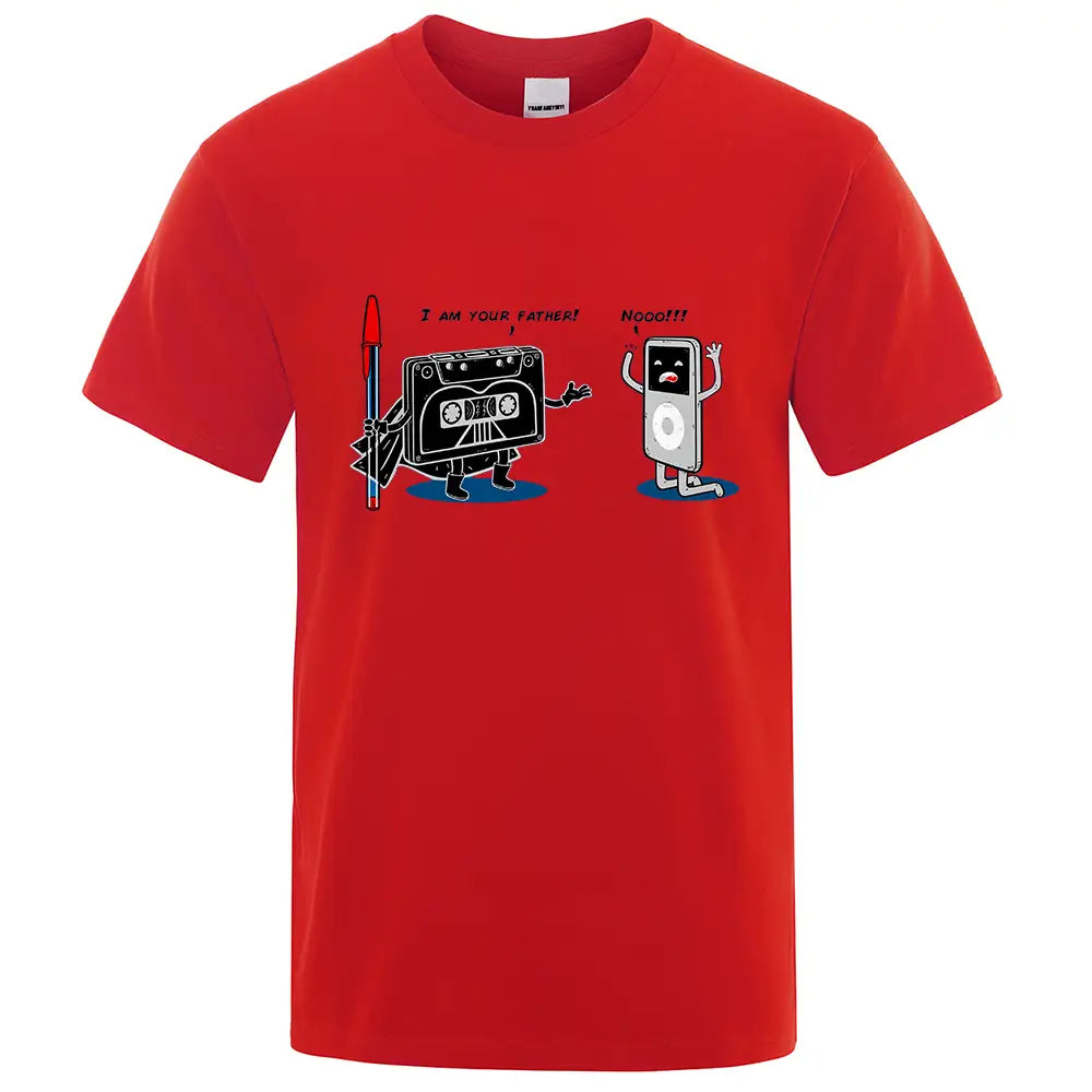 Funny Music Player Male Tops Summer Loose T-Shirt Cotton Crewneck T-Shirt Hip Hop Tee Clothes High Quality T-Shirts Man New