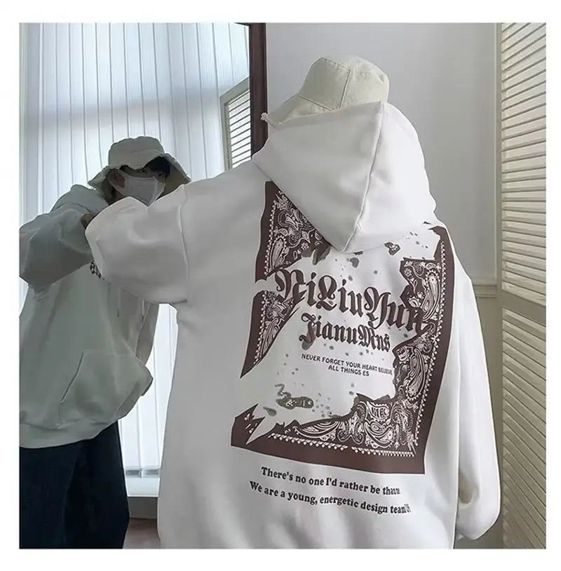 2026 New Hip Hop Graphic Hoodies For Men Harajuku Goth Fashion Fleece Pullover Hoody Y2K Vintage Streetwear Hooded Sweatshirts