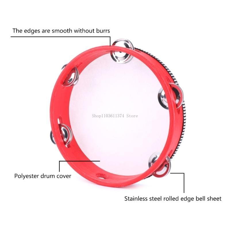 Children Tambourine Round Percussion For Party Dancing Toy Musical Instrument