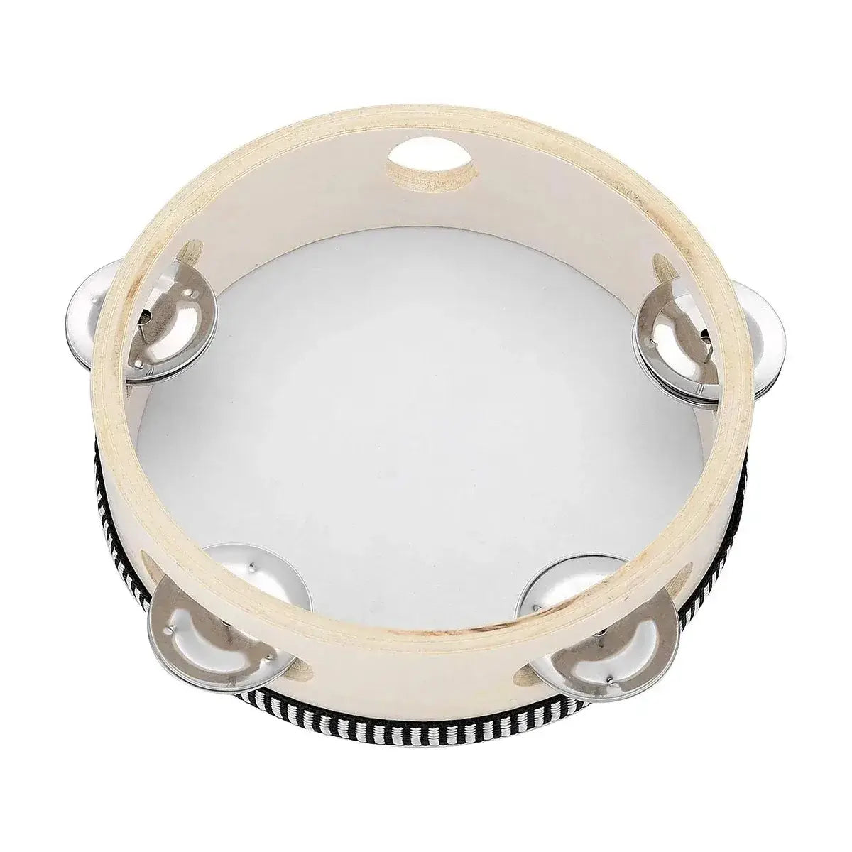 6inch Hand Held Drum Tambourine Drum Metal Jingles Percussion Musical Instrument For KTV Party Games