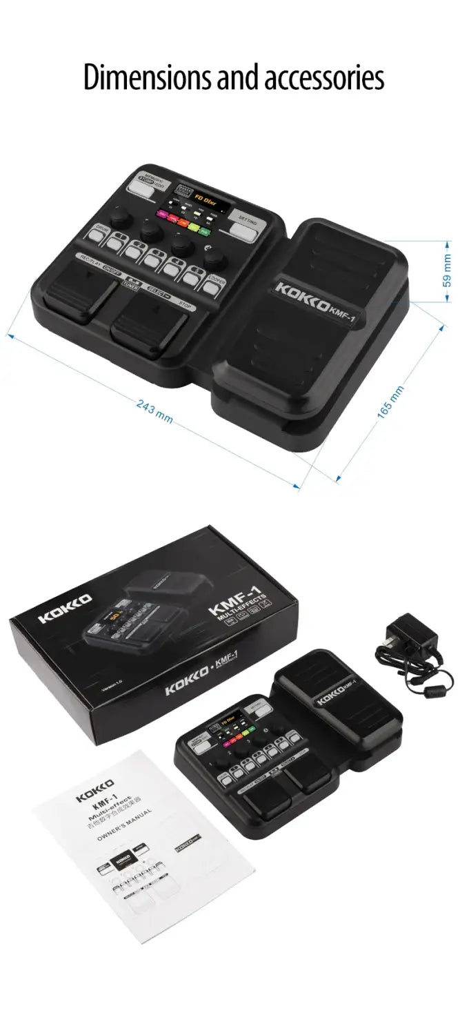 Guitar Pedal Synthesized Effect 18 Amp Models IR 512 Dot Sampling Drum Machine and Loop Function KMF-1 Guitar Accessories