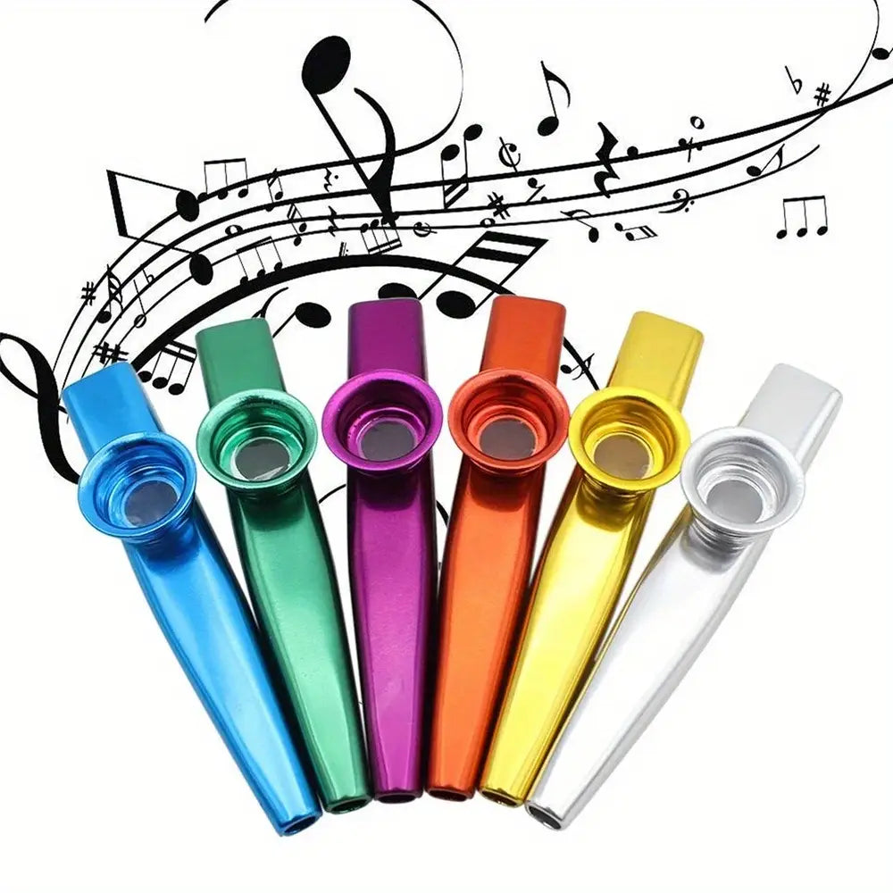 Metal Kazoo Accompaniment for Guitar Ukulele Beginner Simple Easy-to-Learn Instrument Portable Whistle Musical Device Gift Set