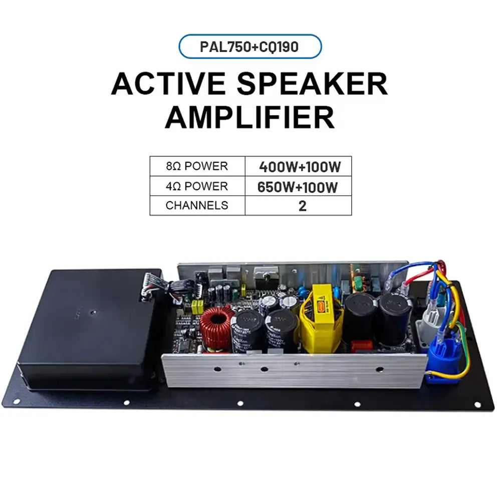shennDare PLA750 + CQ190 Active Speaker Amplifier Module with DSP 400W + 100W 2-Channel DJ Subwoofer Power Amplifier Board 650W + 100W