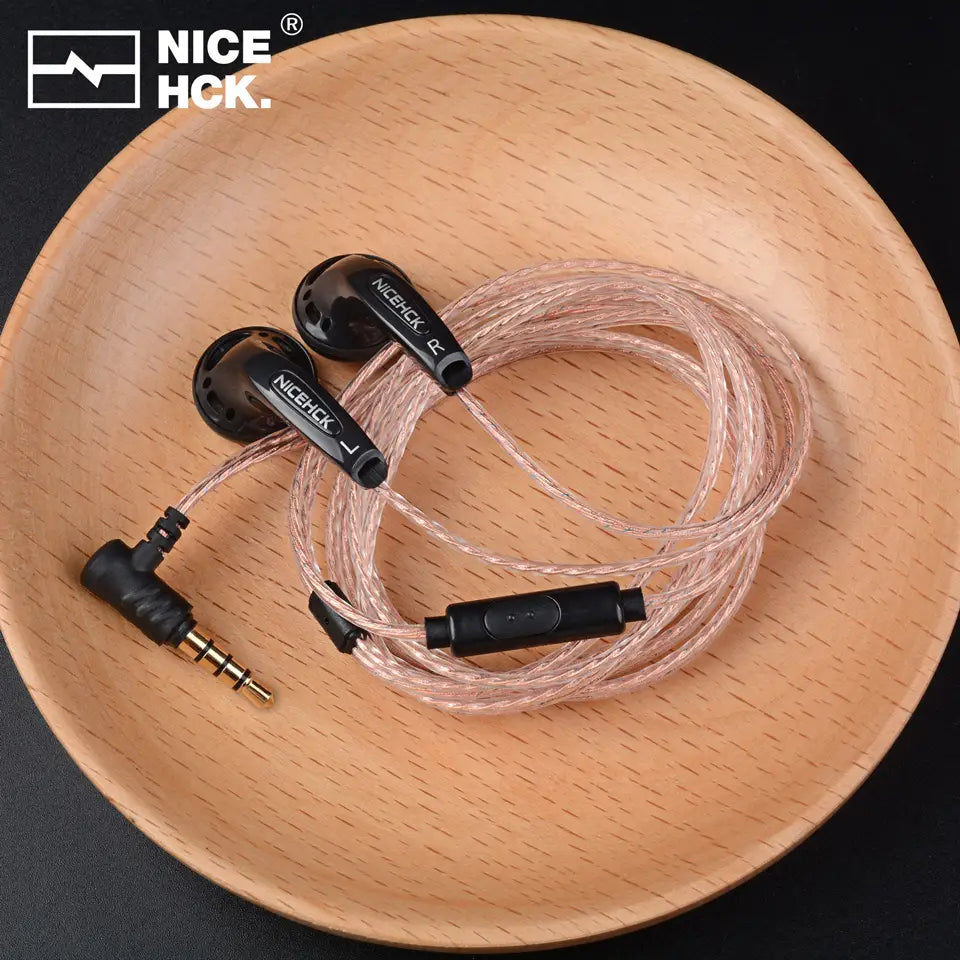 NiceHCK YD30 UV Varnish Surface 3.5mm HIFI Music Wired Earbud 15.4mm Dynamic HD Microphone Earphone for Gaming Meeting Vido EB2S