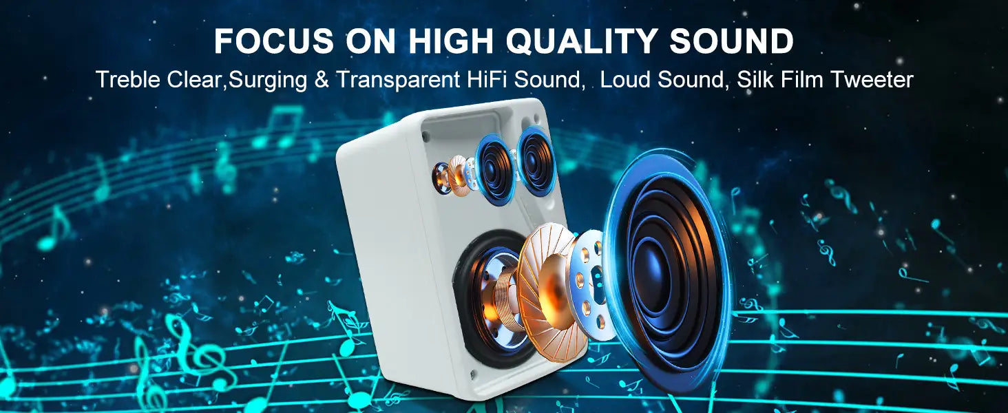 Herdio 3.5‘’ Outdoor Speakers Passive Wired Waterproof 200W 3 Way Premium Mountable Wall Mount Speakers With Superior Sound 2PCS