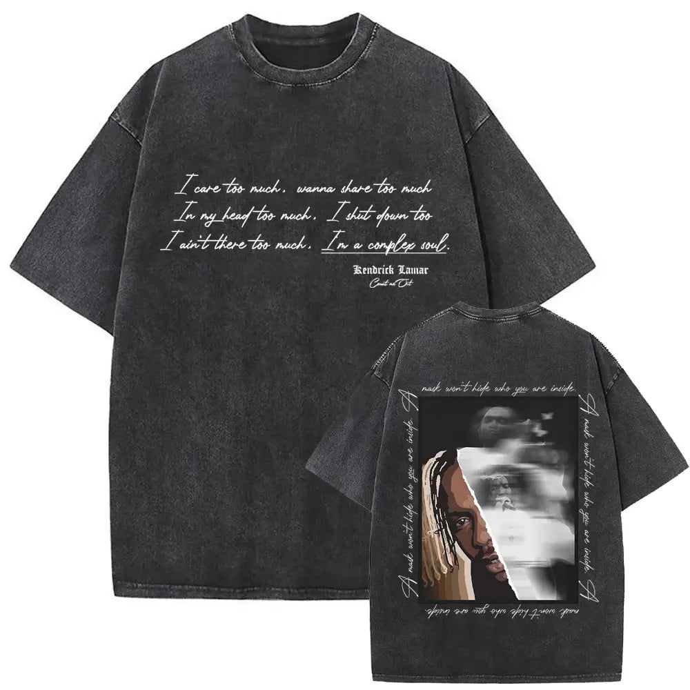 Limited Rapper Kendrick Lamar They Not Like Us Washed Vintage T-shirt Summer Men Women Hip Hop Oversized Street Crewneck T Shirt
