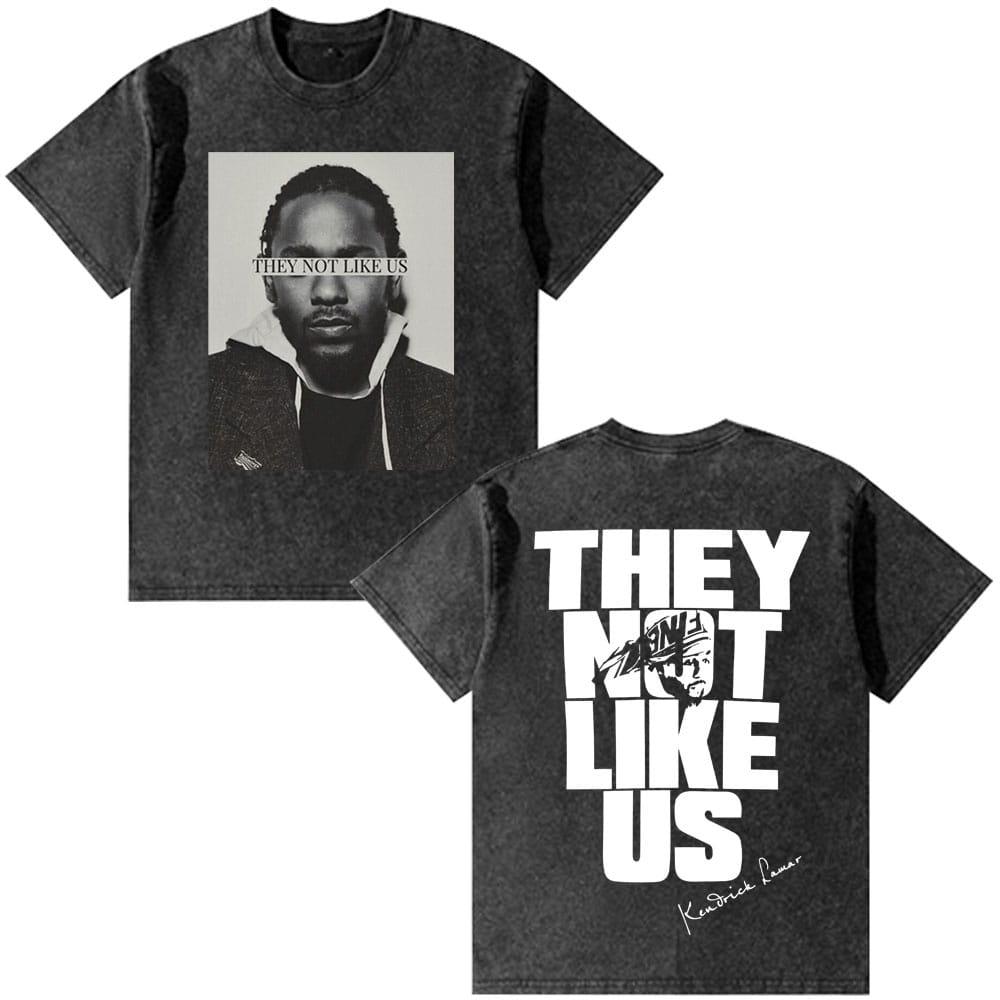 Rapper Kendrick Lamar They Not Like Us T-shirt Men Women Fashion Hip Hop Vintage Washed Oversized T-shirts Summer Cotton T Shirt