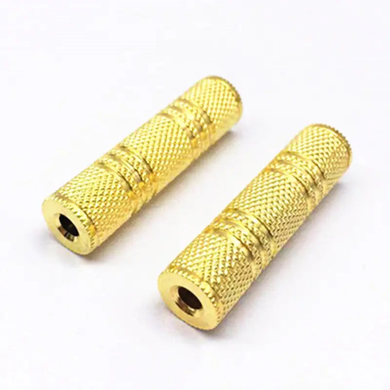 2PCS 3.5mm Jack Coupler Gold Plated 3.5 mm Female to 3.5mm Female Jack plug audio Stereo Coupler Socket Adapter connectors