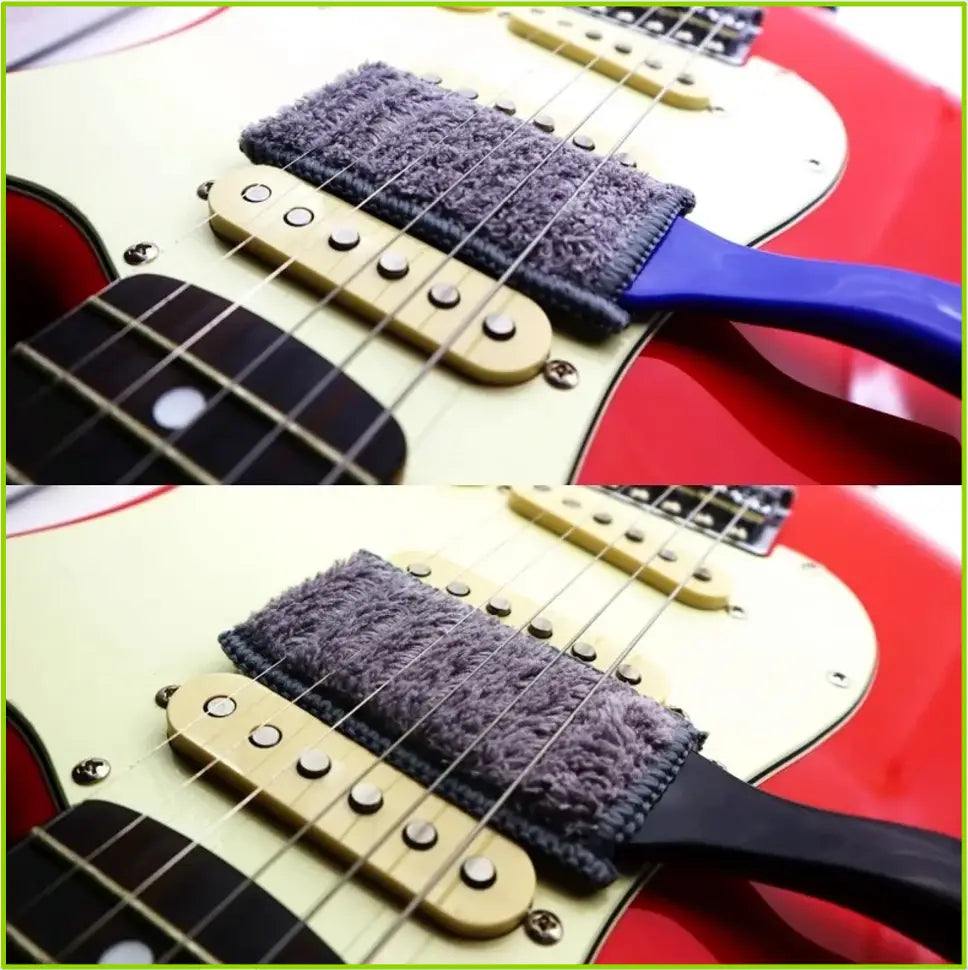 1PCS Double-Headed Guitar Cleaning Brush - Dust Brush for Guitar Care String & Fretboard Musical Instrument Care Tool