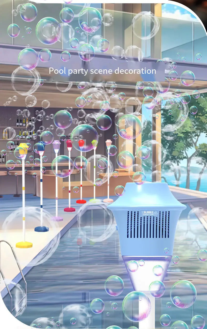 Fully Automatic Bubble Machine Street Light Bubble Machine Music Lighting Outdoor Children’S Toys Without Battery Bubble Water