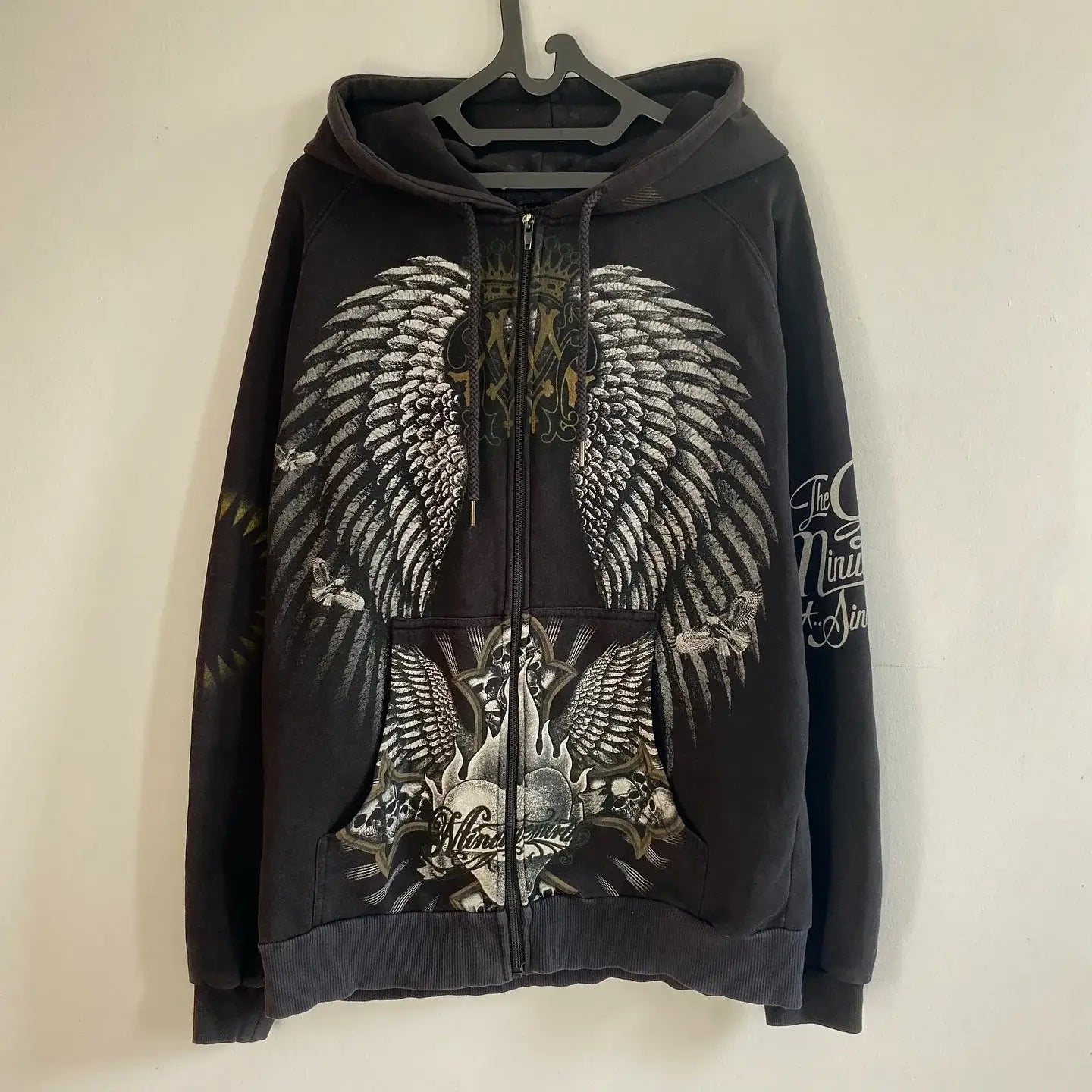 Hip Hop Tapout Zipper Hoodies Mechanical Skull Pattern Jacket Streetwear Men Women Clothes Y2k Sweatshirt Oversized Hoodie