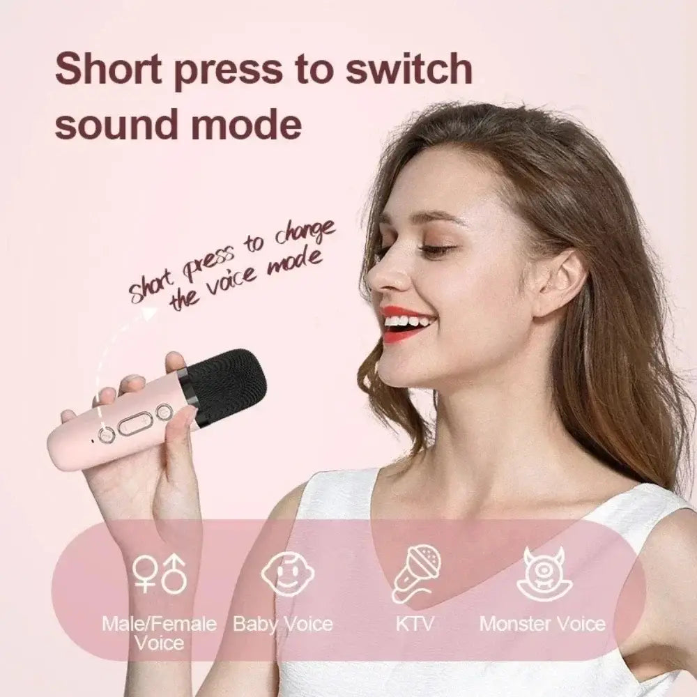 Karaoke Wireless Dual Microphones Machine KTV DSP System Bluetooth Speaker HIFI Stereo Surround For Kids And Adults Party Gift