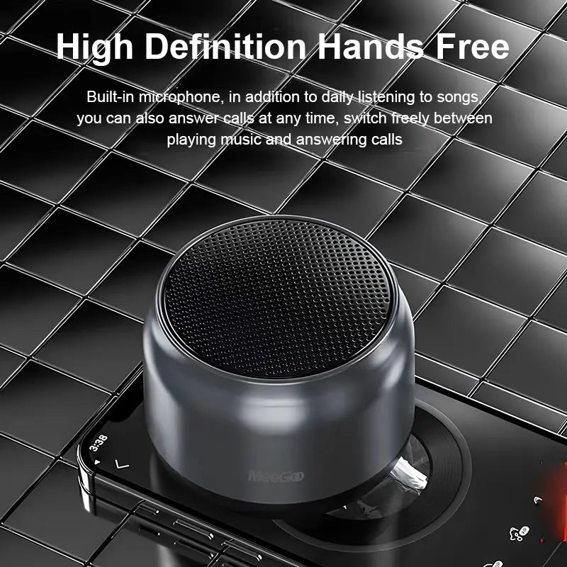 MeeGooPortable Wireless Bluetooth Speaker Mini Audio USB Speaker Multimedia 3D Surround for PC Laptop Mobile Gaming Stereo Sound