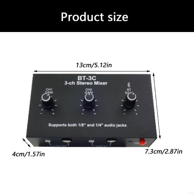 Durability Metal Sound Mixer With 15Hour Battery Life Perfect For Musicians And Content Creators Studio Recording 896C