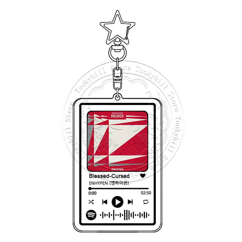 ENHYPEN Music Keychain Main Song Kpop Idea Bag Decorate Accessories Keyring Pop Songs No Doubt Pendant Girl Birthday Gift