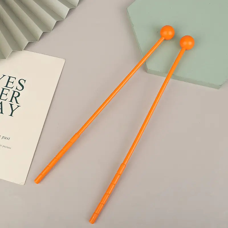 2Pcs 31.0*2.0cm Percussion Drum Sticks Mallets Drumsticks Adults Kids Stick Mallet Plastic Musical Instrument Children’s Toys