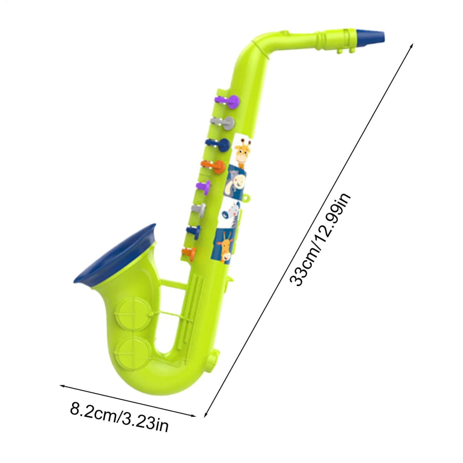 Kids Saxophone Toy 8 Key Educational Musical Instrument for Beginners Children Music Learning Preschool Classroom Birthday Gift