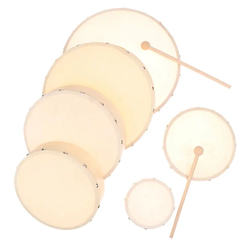 Frame Drums 4/6/7/8/9/10 Inch Hand Drum Wood Drum With Drum Stick Set Musical Game Kids Educational Toy Percussion Instrument