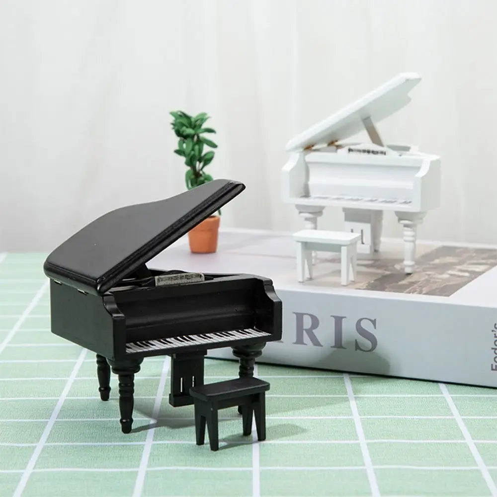 Playing House Dollhouse Musical Instruments 1/12 Doll Piano Craft Wood Multicolor Miniature Pianoforte Doll Accessories