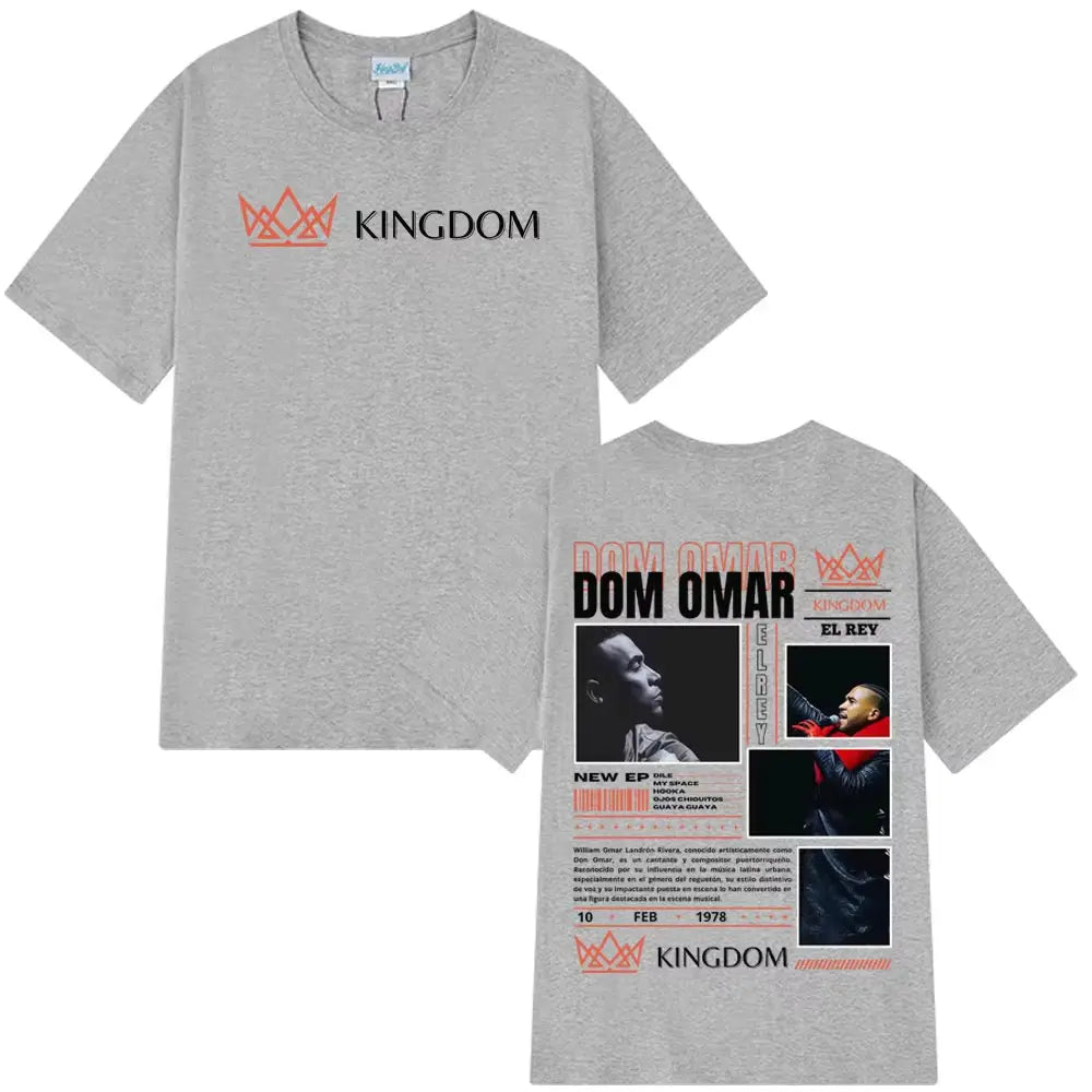 Rapper Don Omar Album Print Cotton T-shirt Men Women Fashion T-shirts Gothic Punk Loose Casual Cotton Hip-hop T-shirts Fan Gifts