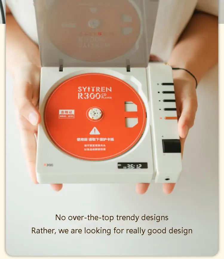 Audiophile Portable CD Player Stylish High Quality Wireless Bluetooth HIFI Album Player Rechargeable Optical Output Walkman