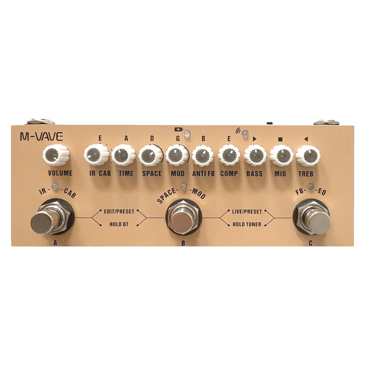 M-VAVE CUBE BABY Multi-Effects Pedal Electric Guitar Combined Effect Pedal with Wireless Music Playback Phone Recording Audio