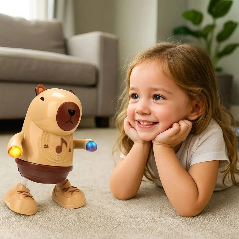 Singing Dance Electric Capybara Toys Left Right Dance Swinging Hands Capybara Dancing Toy Durable with Music Lighting