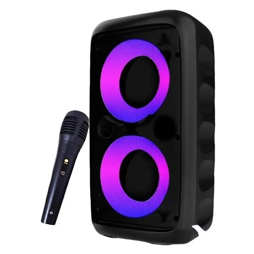 Karaoke Radio FM Portable Bluetooth Speaker Wireless With Microphone Lamp Subwoofer LED TWS Machine Sound Box Music Caixa De Som