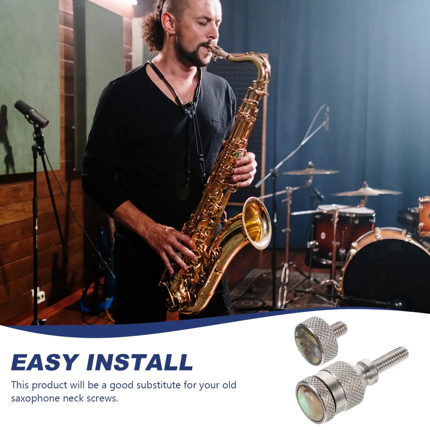 Screw Nut Instrument Repair Tool Saxophone Neck Curved Musical Instruments Accessory Metal Professional Small
