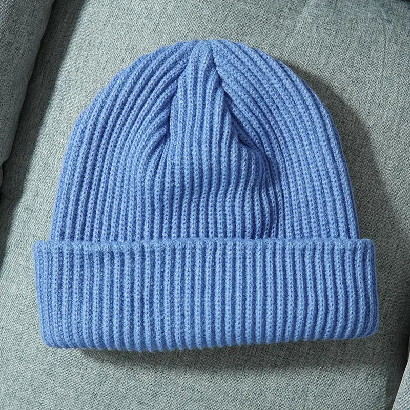 Unisex Solid Color Warm Knitted Beanies for Women Men Winter Autumn Outdoor Keep Female Wool Gorras Hip Hop Dad Cap