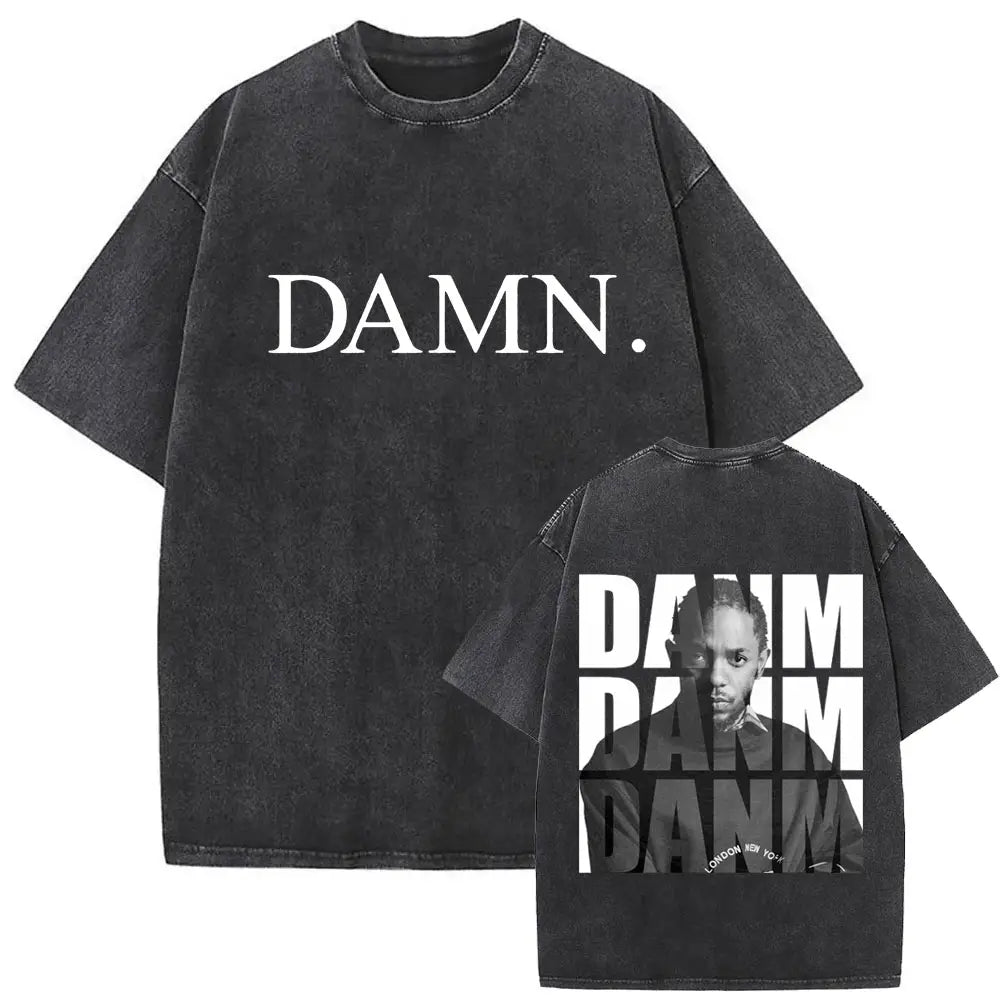 Limited Rapper Kendrick Lamar They Not Like Us Washed Vintage T-shirt Summer Men Women Hip Hop Oversized Street Crewneck T Shirt