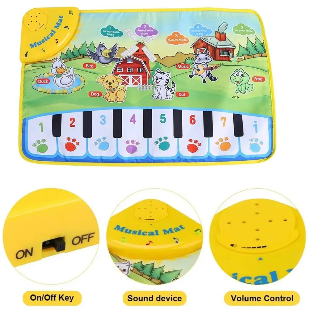 Early Education Musical Piano Mat Learning Music Electronic Organ Floor Keyboard Dance Mat Multifunctional Interactive
