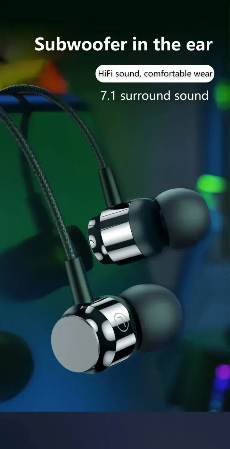 NEW Magnetic Wired Game Headphone L Jack HIIF Bass Stereo Music Headset 3.5mm AUX Type-c Earphone For Mobile Phones and Computer