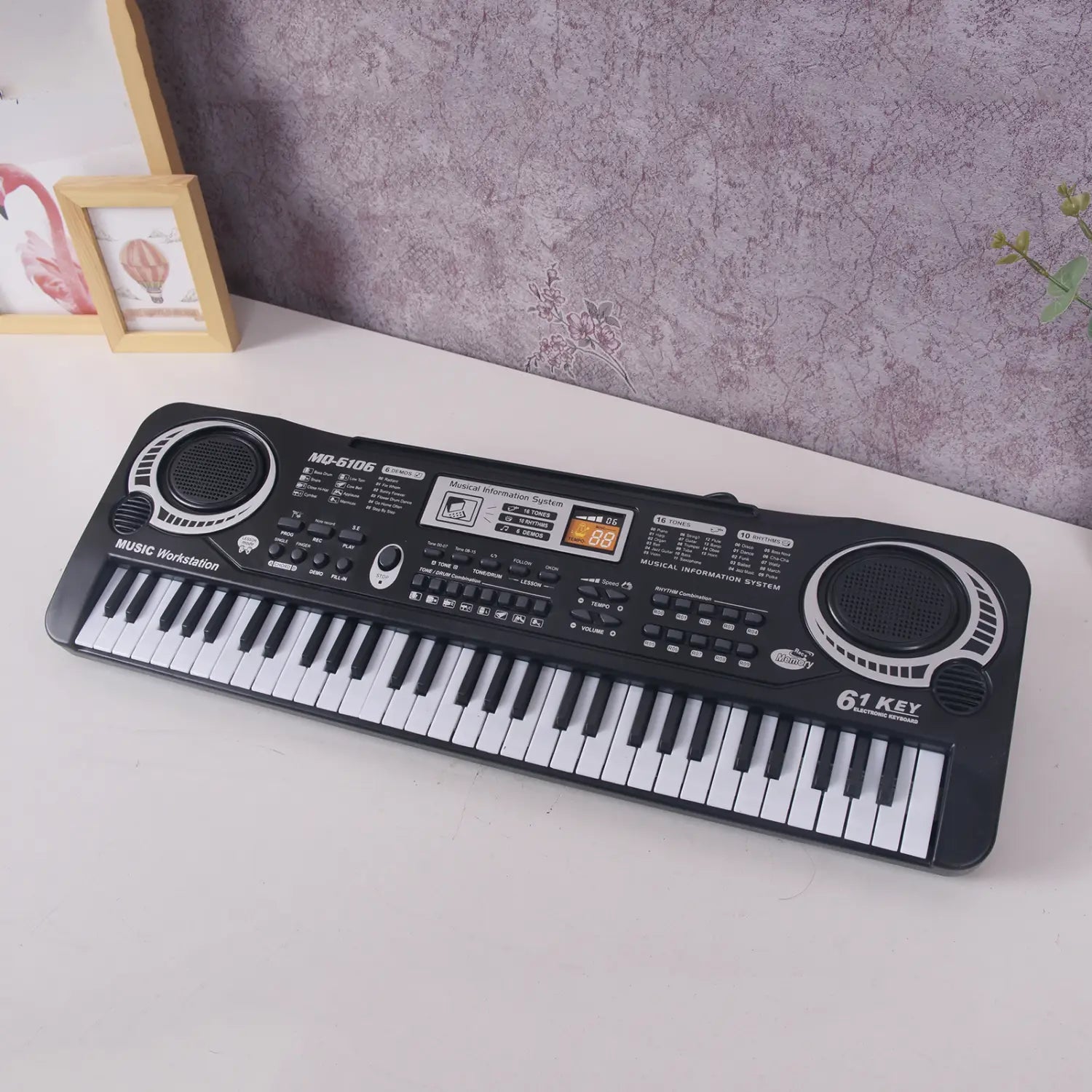 61 Keys Black Digital Music Electronic Keyboard KeyBoard Electric Piano Kids Gift Musical Instrument