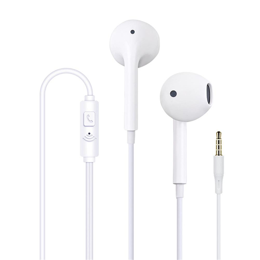Universal 3.5mm Wired Headphones With Microphone Hands-free Calls Subwoofer Music Earplugs Ergonomic Comfortable 3.5mm Earphones