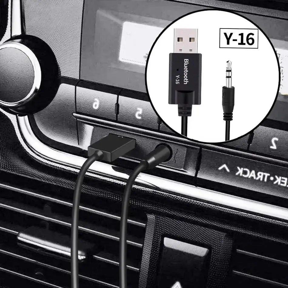 VIKEFON Bluetooth 5.0 Audio Receiver Cable Transform USB Receiver Dongle 3.5mm AUX Jack Wireless Car Music Adapter Cable