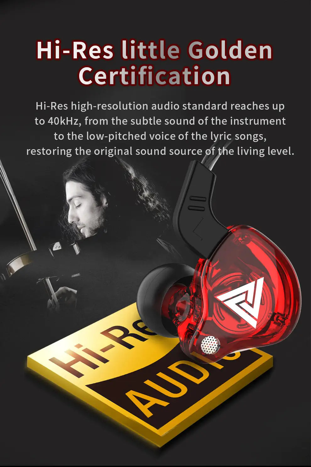 Original QKZ AK6 Stereo HiFi Earphone Extra Bass Headphones with Mic Copper Driver InEar Wired Sports Music Earbuds Stage Return