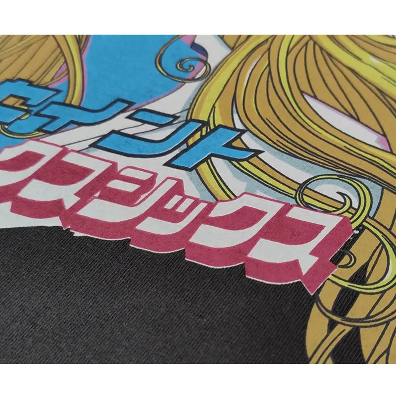 Hip Hop Retro Racing Style Graffiti Color Blocking Saint Micheal T-Shirt Men Women High Quality Oversized T Shirt Tee Tops