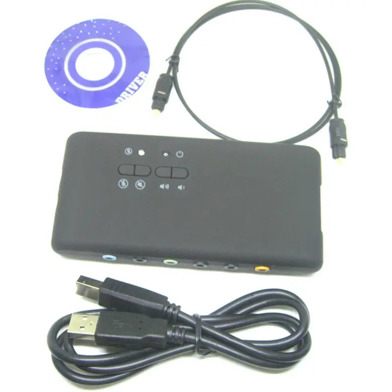 Stereo USB Dynamic Audio Optical Fiber Surround Sound Digital External 3D Sound Card 7.1 Channel Recording Playback Interface