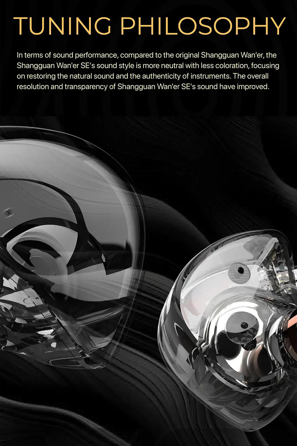 TANGZU WAN ER STUDIO Edition In Ear Monitors 10mm PET Diaphragm Dynamic Driver Replaceable 0.78mm 2Pin HiFi Wired Music Earphone