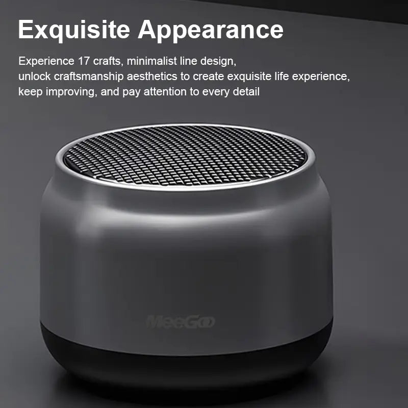 MeeGooPortable Wireless Bluetooth Speaker Mini Audio USB Speaker Multimedia 3D Surround for PC Laptop Mobile Gaming Stereo Sound