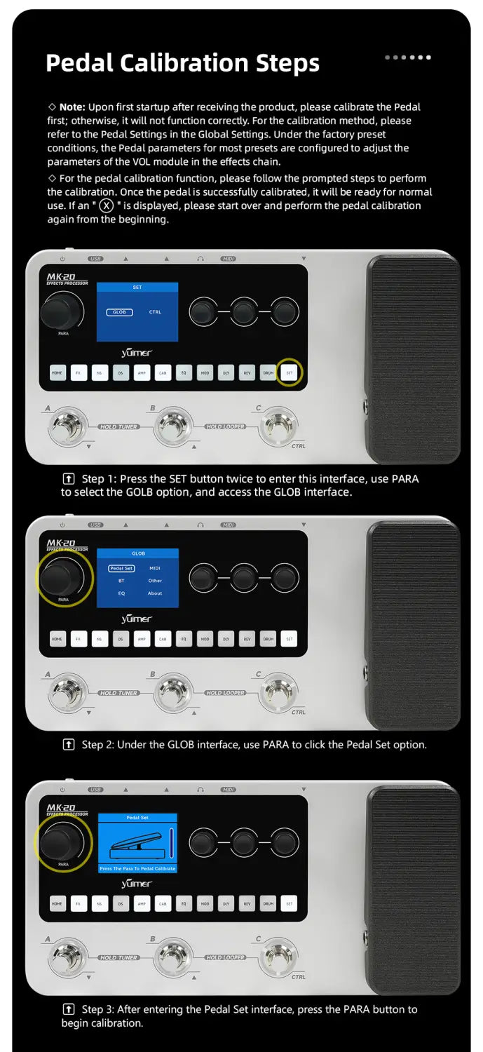 Yuimer MK-20 Multi-Effects Processor Pedal with Drum Machine Tuner and Looper Pedal USB Audio/for Guitar/Bass