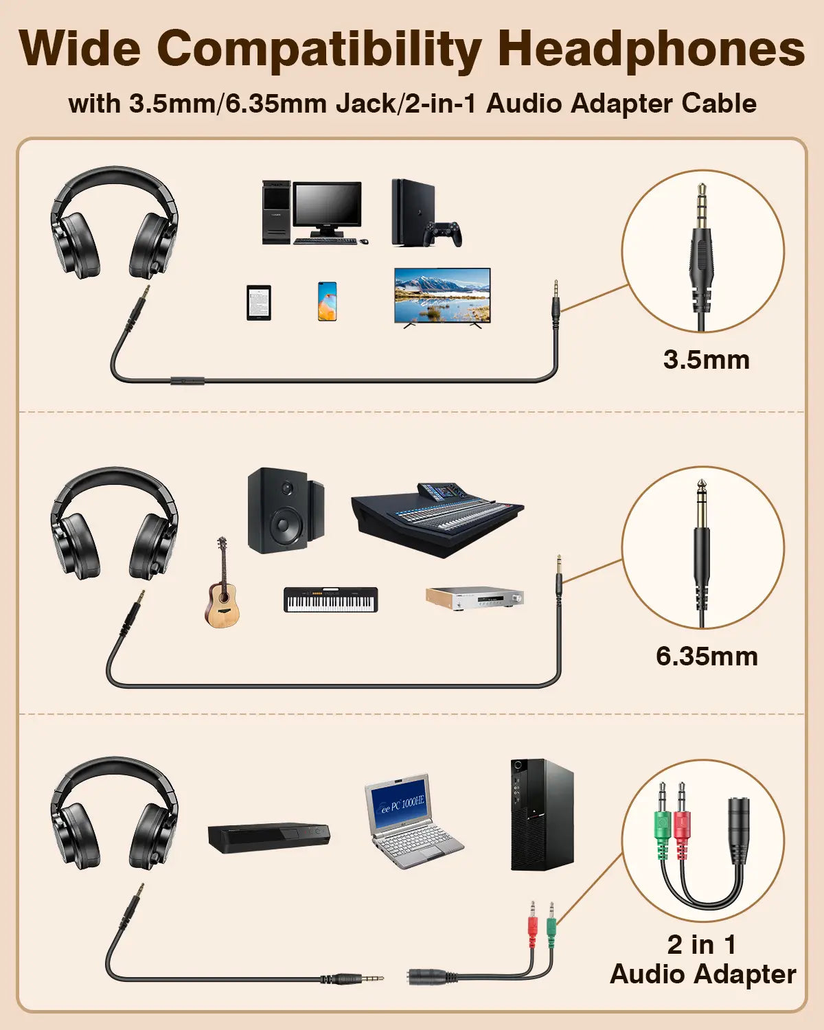 New Bee Wired Hi-Res Studio Headphone Monitor Music Professional Studio Pro 50 DJ Headphones With Microphone Over Ear Earphone