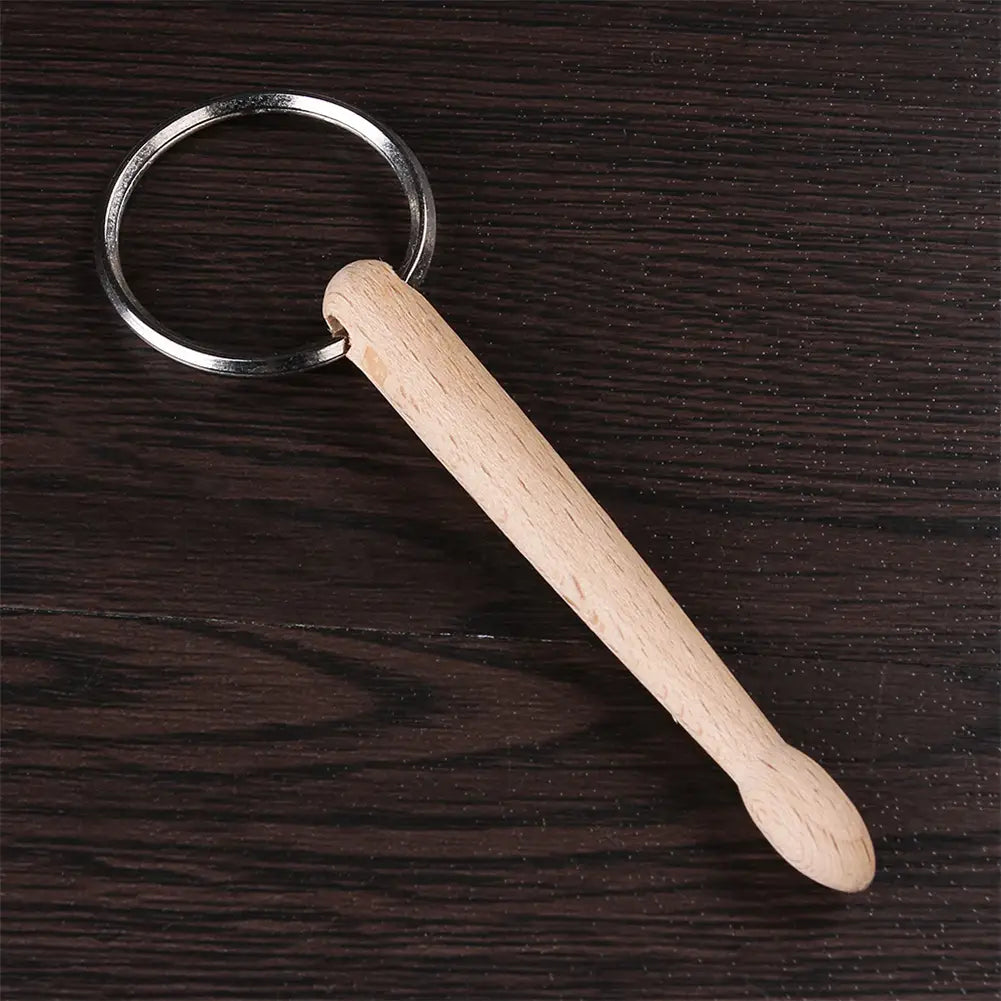 Small Drum Sticks Keychain Wood Drumsticks Percussion Key Ring Fashion Accessorie