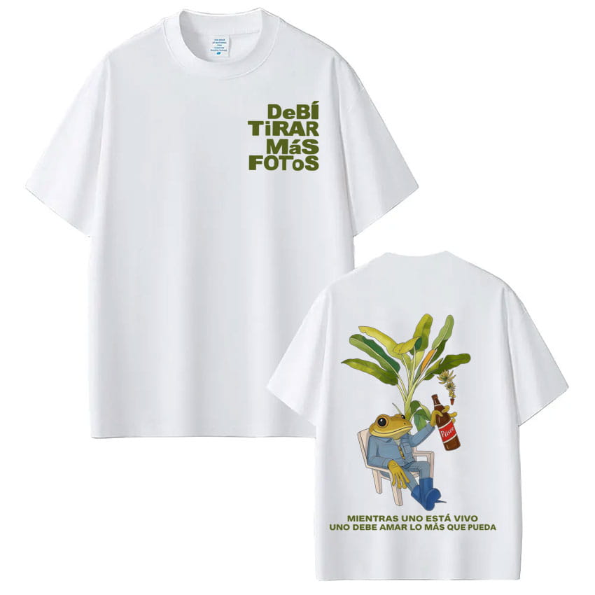 Rapper Bad Bunny T-shirt Debi Tirar Mas Fotos DTMF World Tour T Shirts Men’s Women Fashion Vintage Hip Hop Streetwear T-shirts