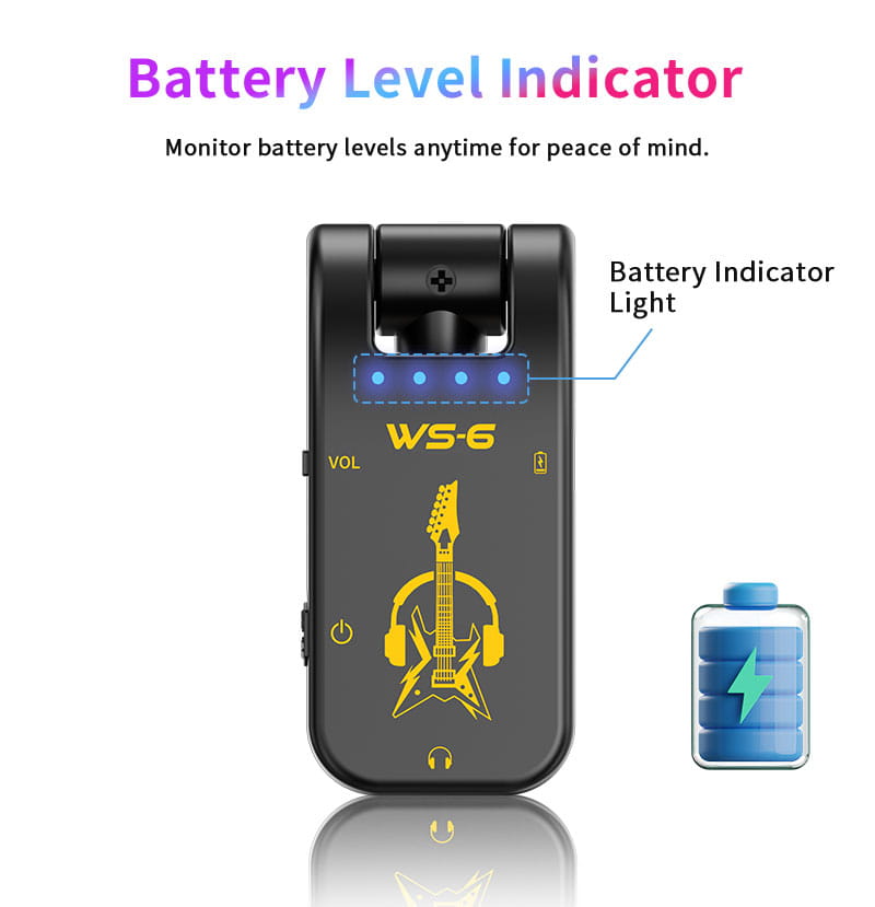 Portable Guitar Headphone Mini Amp with Rechargeable Lithium Battery & Swivel Audio Jack – Perfect for Guitar Practice