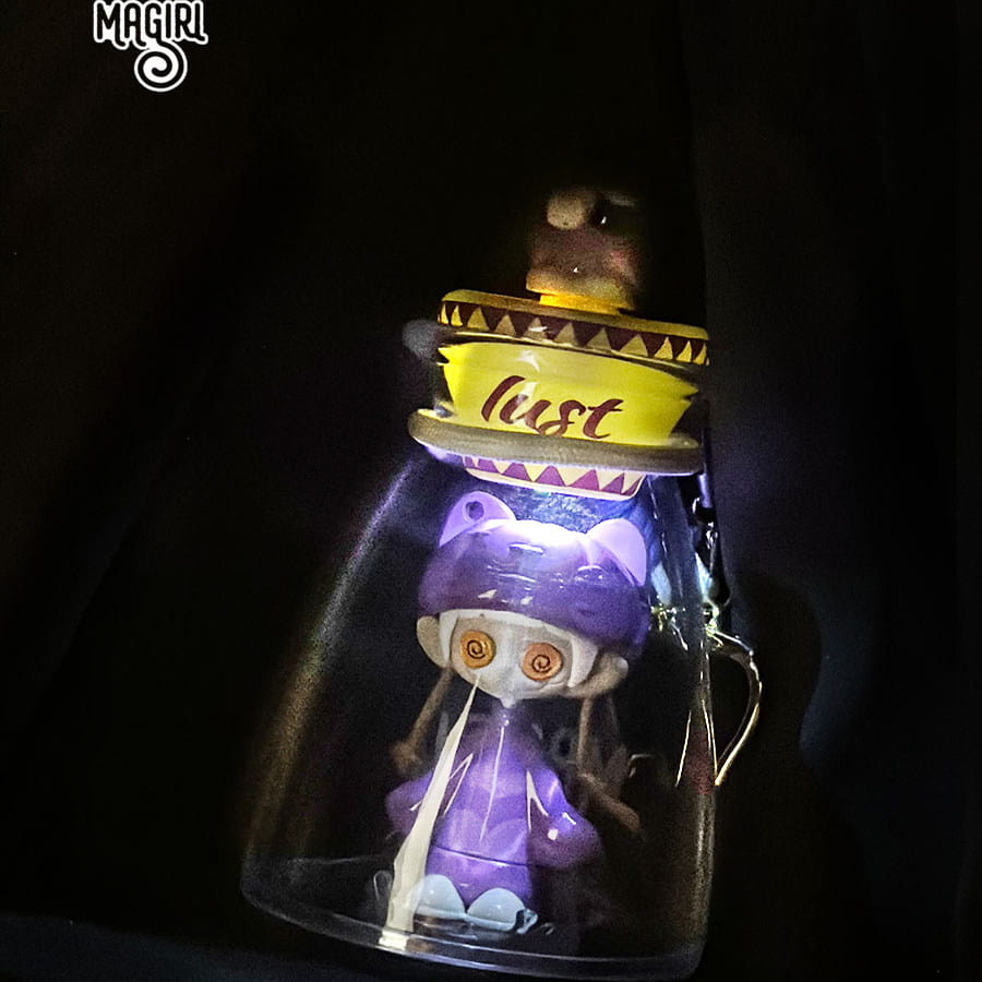 Bottle Music Blind Box Toy Glow In The Dark Cute Horror Figure Model Gift For Birthday Party Decor Christmas Halloween Gift Toy