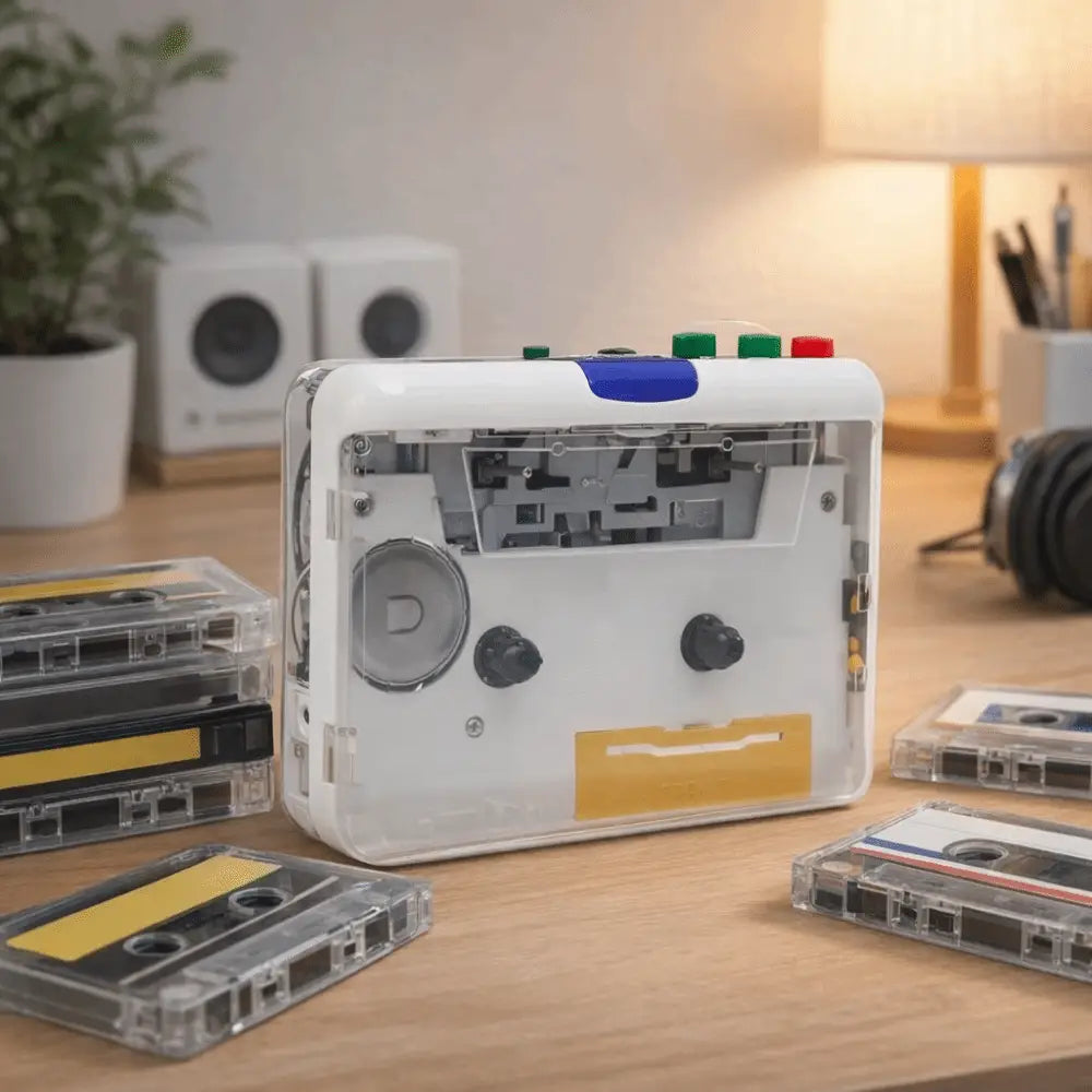 Earphone Plug and Play Cassette Player Multifunction Convenient Tape Player 3.5mm AUX Input MP3 Converter Music Capture