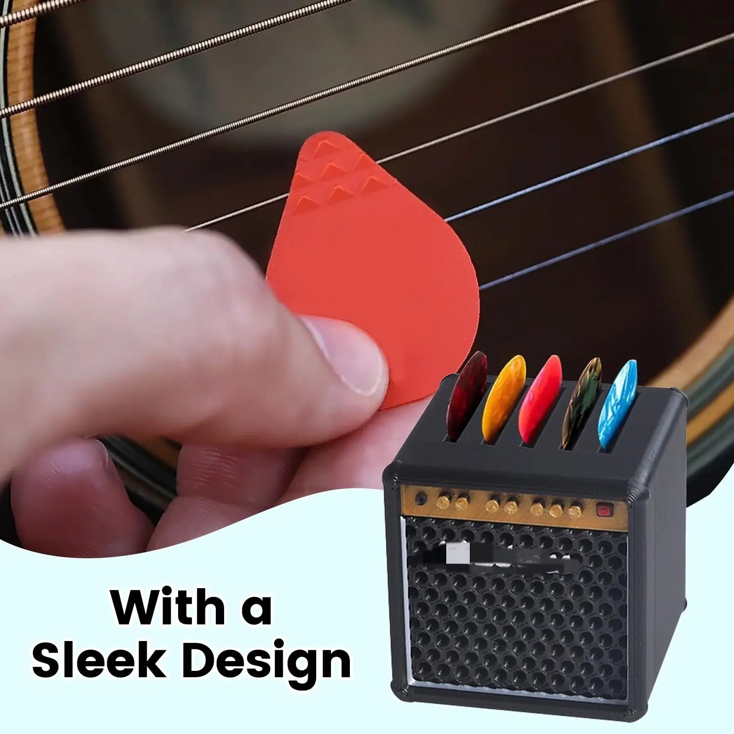 Miwayer Guitar Picks Holder Box/Amp Speaker Styled Pick Holder /for Guitar Players Music Lovers Pick Storage Box Set