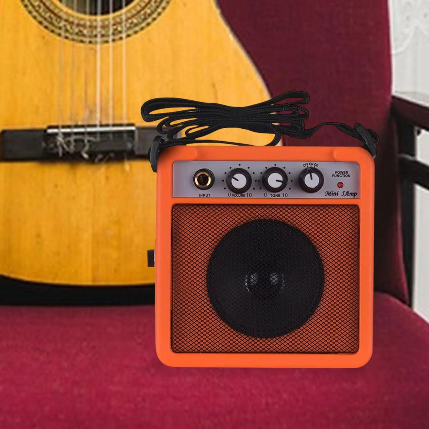 Mini Guitar Amplifier 5W Small Speaker with Volume Control for Electric Guitar and Musical Instruments